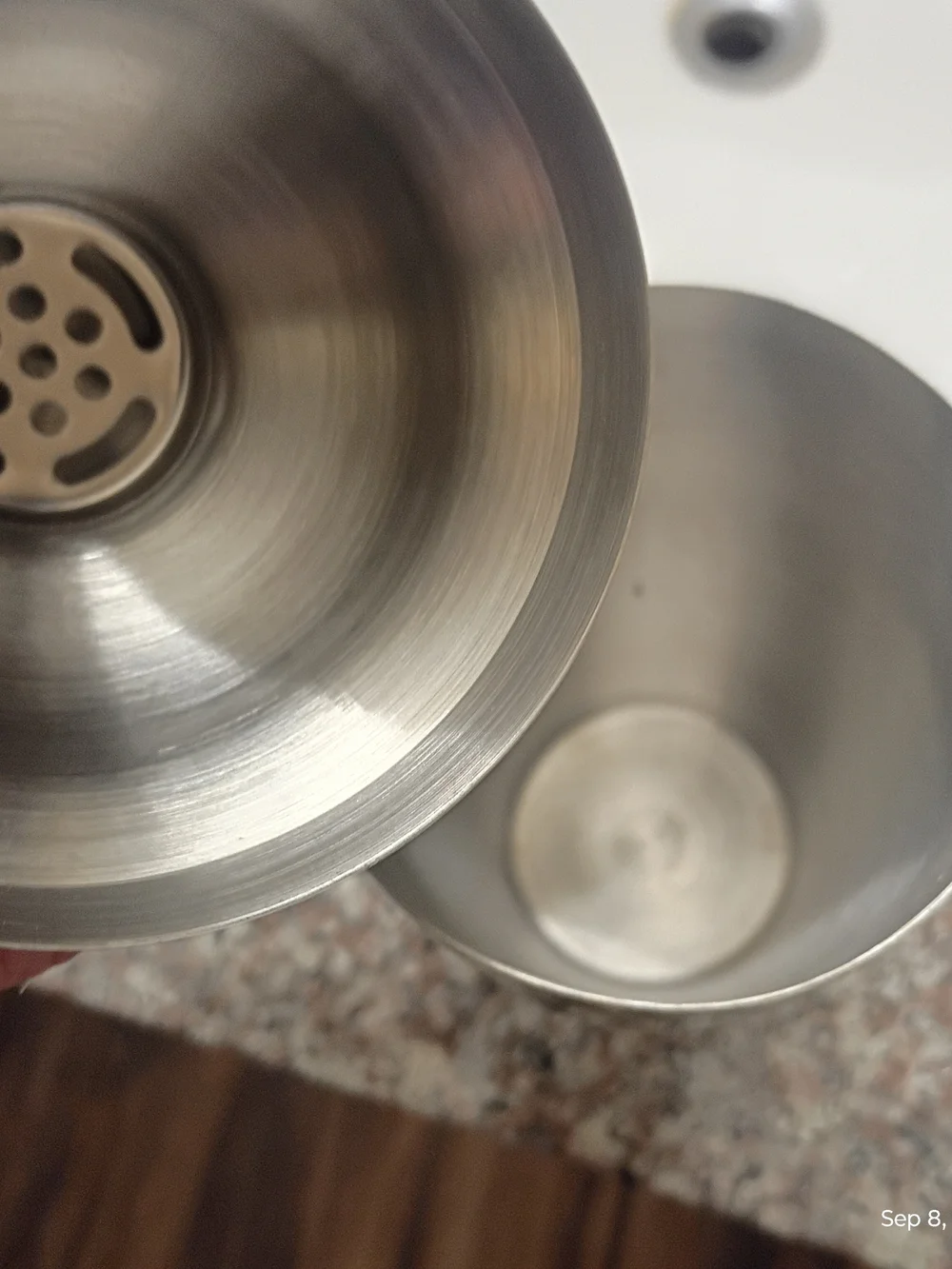 Polished Stainless Steel Cocktail Shaker - Classic Silver